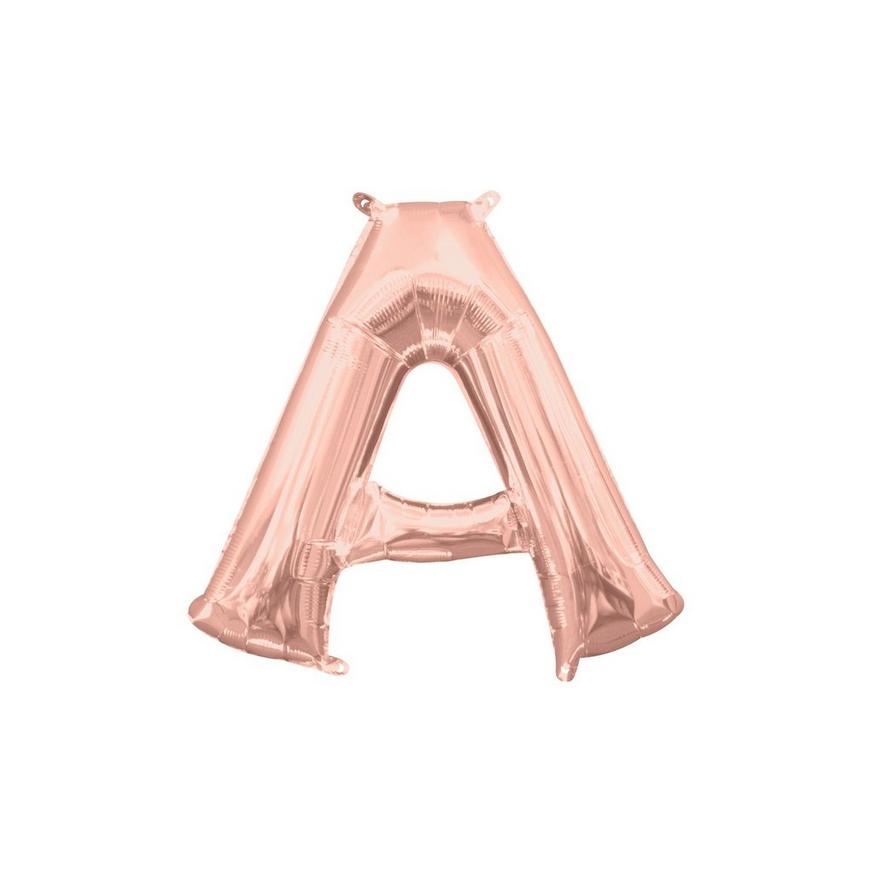 13in Air-Filled Rose Gold Letter Balloon (A)